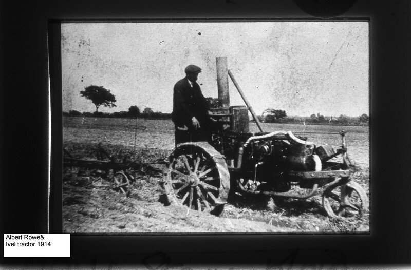 Albert Rowe and Ivel tractor1914